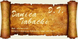 Danica Tabački vizit kartica
